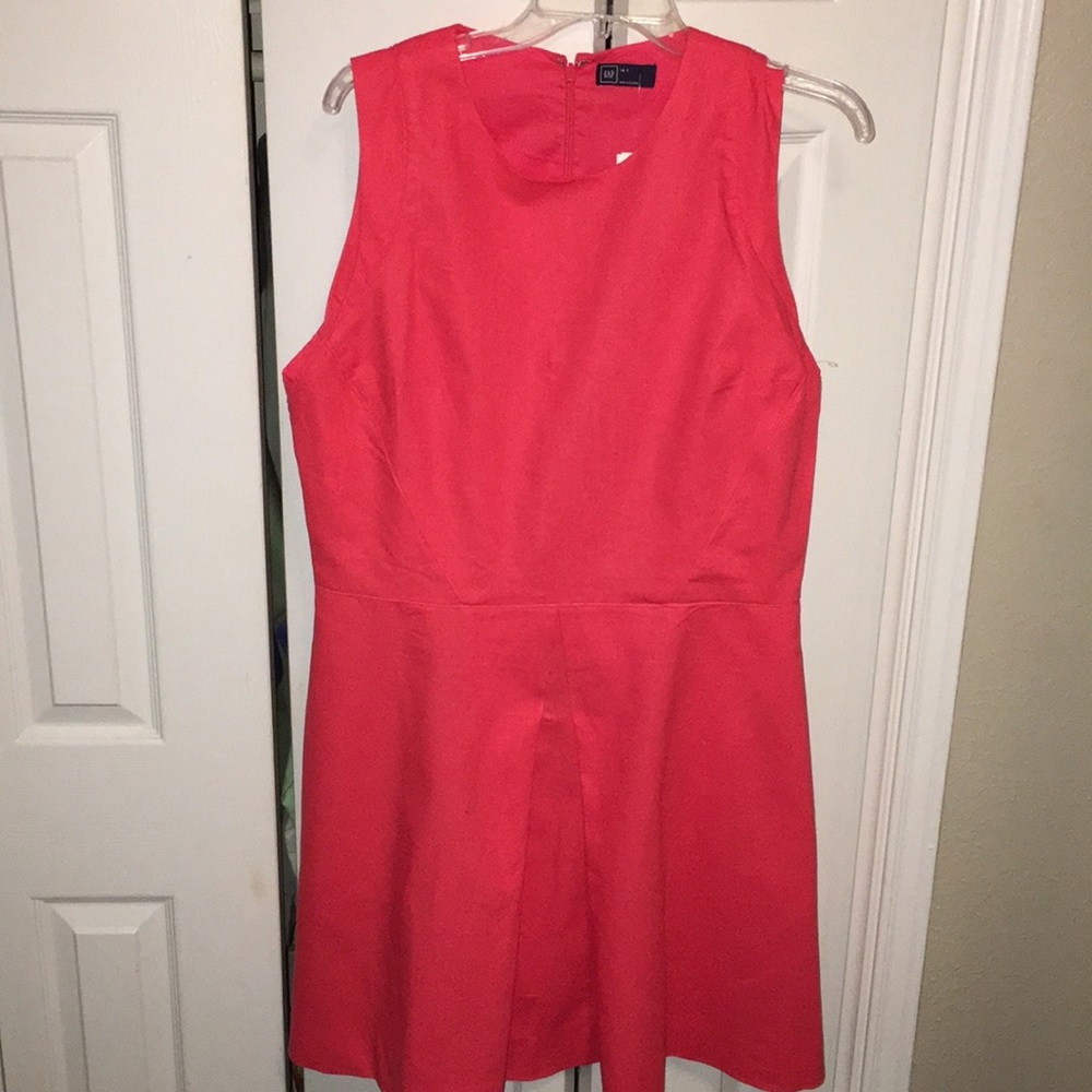 GAP Dark Coral Fit n Flare Dress